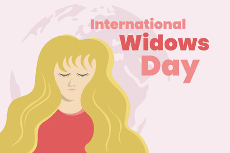 Illustration vector graphic of international widows day. Good for posterのイラスト素材