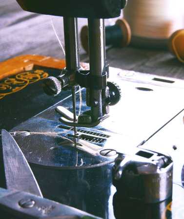 Sewing. The sewing machine and accessories.