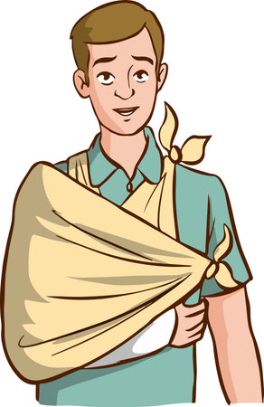 Illustration of a Man Carrying a Bag of Money in His Handのイラスト素材
