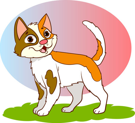 Cartoon Illustration of Cute Kitten Animal Character for Your Designのイラスト素材