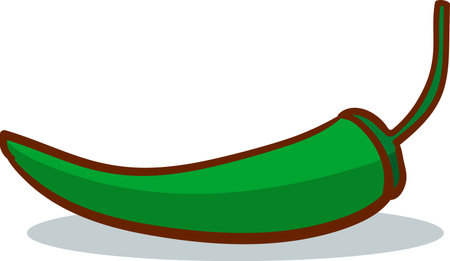 Illustration of a hot chilli pepper on a white background.のイラスト素材
