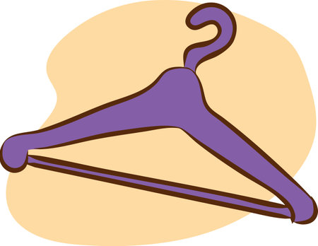 This is an illustration of a Clothes Hanger that is used to store clothes.のイラスト素材