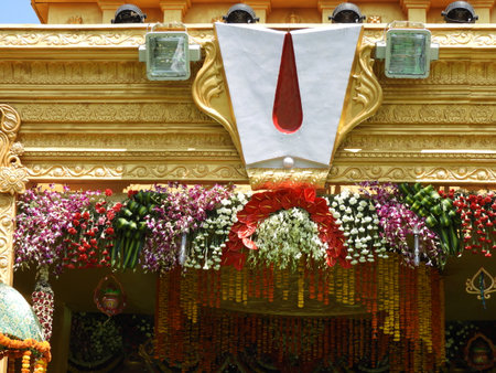 Entrance of the traditional stage decorationの写真素材