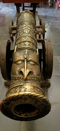 Kolkata, West Bengal/India - February 09, 2020: Old Canon display at the Victoria Memorial museum Galleryのeditorial素材