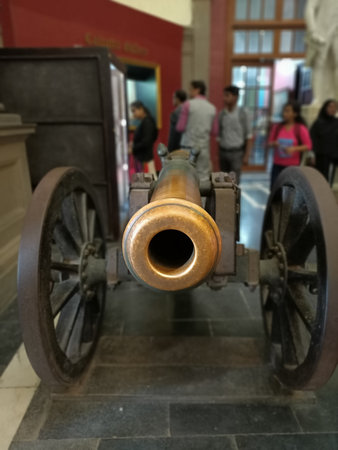 Kolkata, West Bengal/India - February 09, 2020: Old Canon display at the Victoria Memorial museum Galleryのeditorial素材