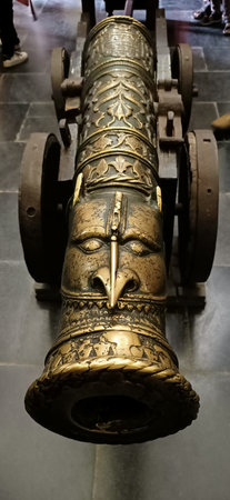 Kolkata, West Bengal/India - February 09, 2020: Old Canon display at the Victoria Memorial museum Galleryのeditorial素材