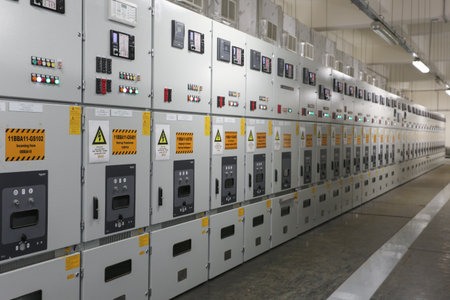 Electrical switchgear, Industrial electrical switch panelのeditorial素材