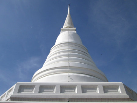 White Pagoda with blueskyの写真素材