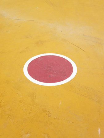 Circle on the basketball courtの写真素材