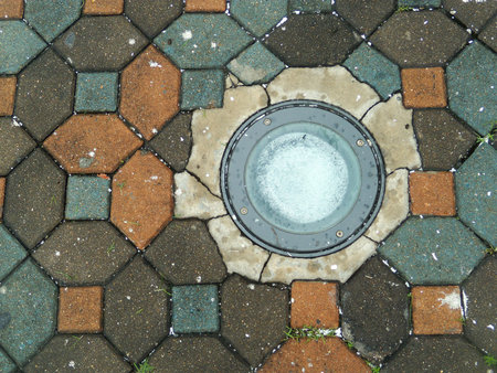 Markings on the pavementの写真素材