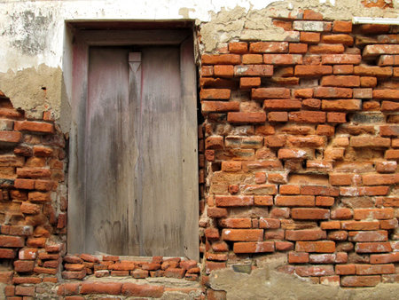 Brick walls with the old stinkyの写真素材