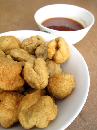 Fry meatballsの写真素材