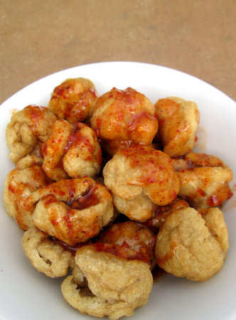Fry meatballsの写真素材