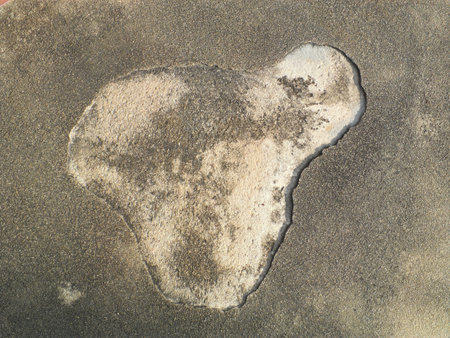 Cracked asphalt road textureの写真素材