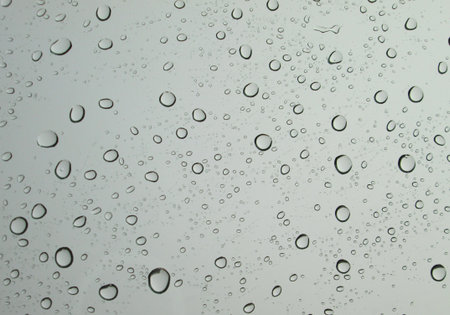 Water droplets on glassの写真素材