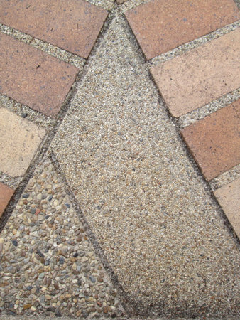 Red and Yellow concrete paving blocks  for Texture background