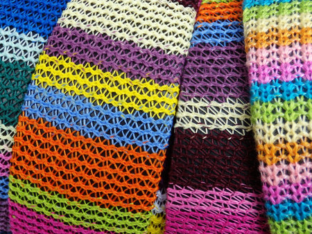 skeins of different colors