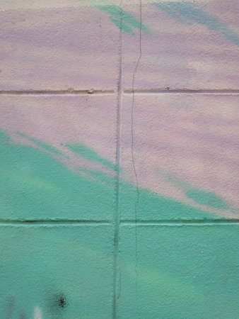 Purple and green wallsの写真素材