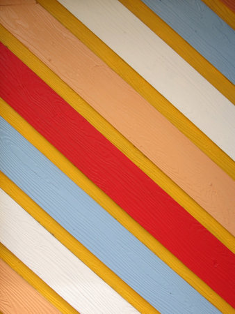 texture of colorful wooden lining boards wallの写真素材