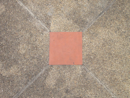 Squares on the stone floorの写真素材