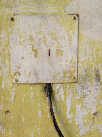 Old plaster walls yellow