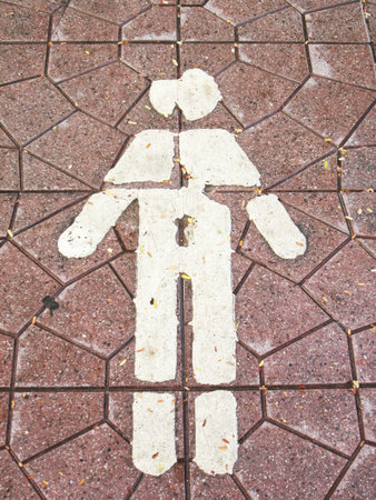 Walking Lane Symbolの写真素材