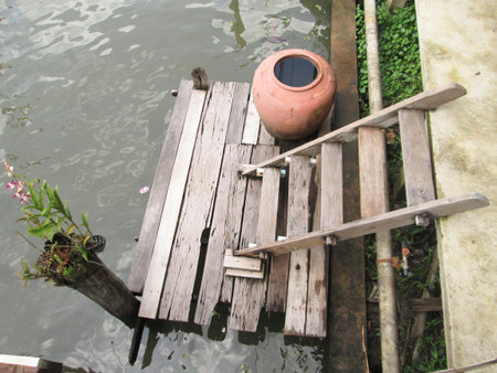 Waterfront home of Thailandの写真素材