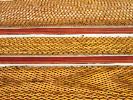 Temple roof tile in thai styleの写真素材