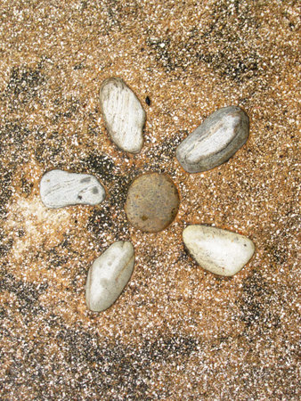 A stone on the pathの写真素材