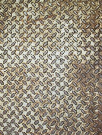 rusty and grunge steel plate isolated on white backgroundの写真素材