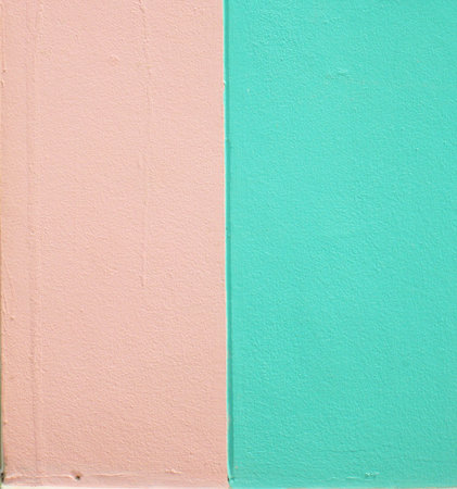 Green wall with pinkの写真素材