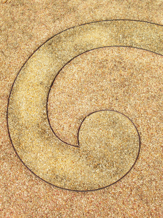 Small stone ancient pavement background texture with geometric patternの写真素材