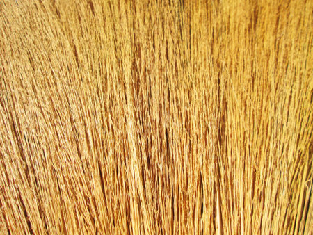 Close up detail of a broom textureの写真素材