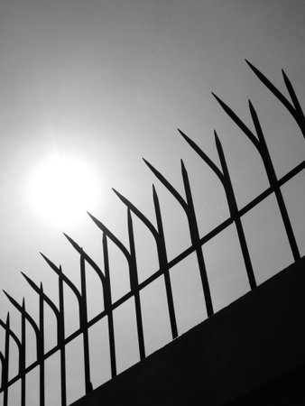 Wrought-iron fenceの写真素材