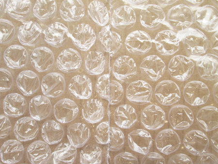 Plastic foam cushioning packing material