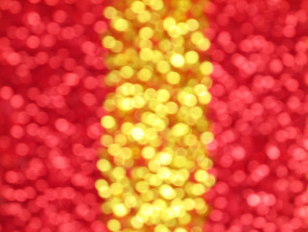 Defocused abstract red and yellow christmas background