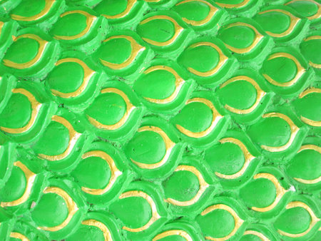 closeup green on Serpent stuccoの写真素材