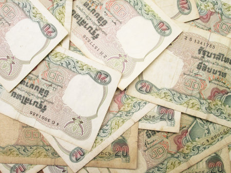 Thailand banknotes moneyの写真素材