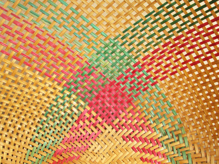 woven rattan with natural patternsの写真素材
