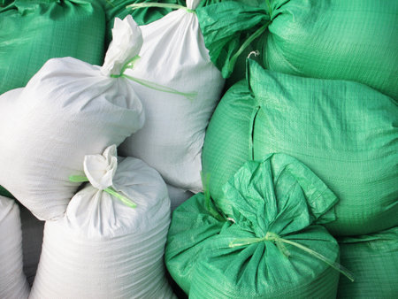 Pile of sandbag