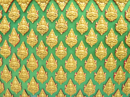 Buddha wall of Thai style pattern designの写真素材