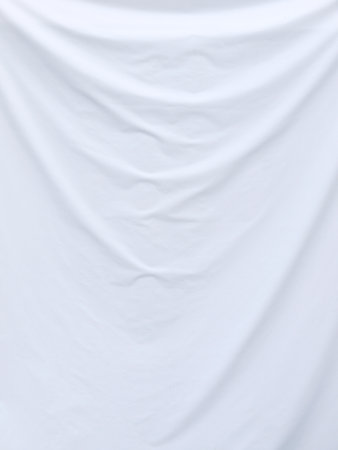 White crumpled canvasの写真素材