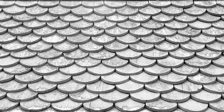 Old wood textured tiled roof background