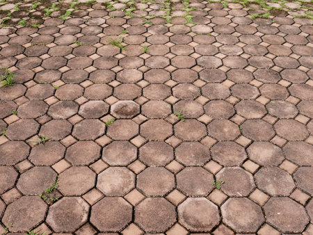 Background of red brick floor texture