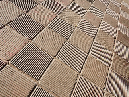 background of floor with paving stonesの写真素材