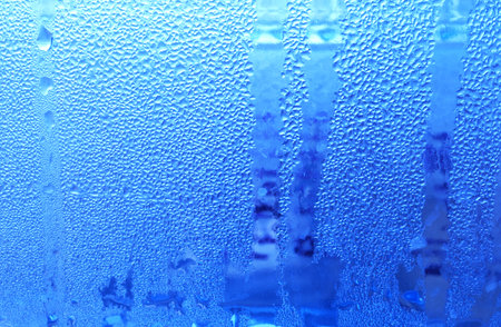 Water drops on plastic surface textureの写真素材