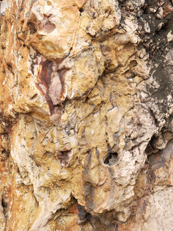 surface of the stone with brown tint