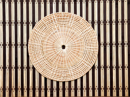 Half-Circled Rattan Matの写真素材