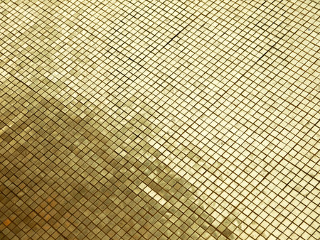 gold tile wallの写真素材