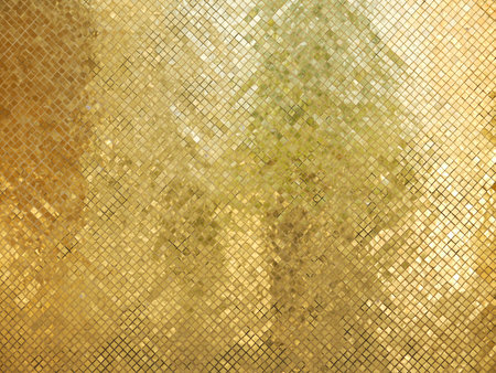 gold tile wall textureの写真素材